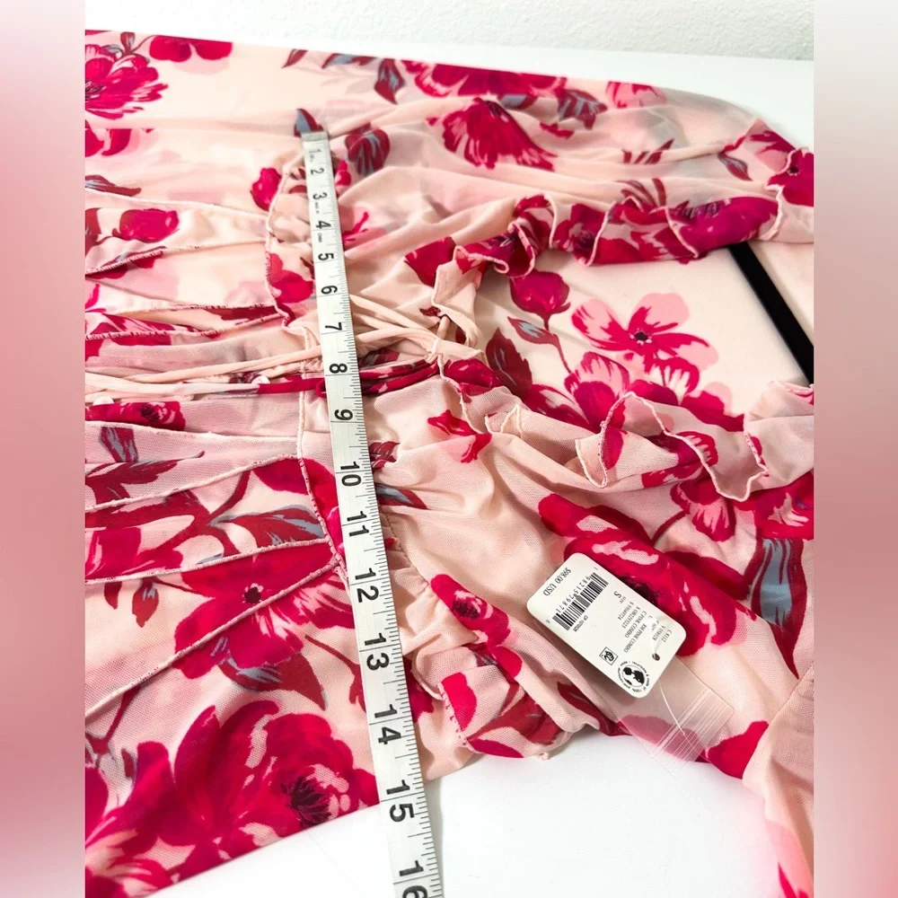 Free People Wildest Dream Tunic in Warm Pink Combo size Small NWT